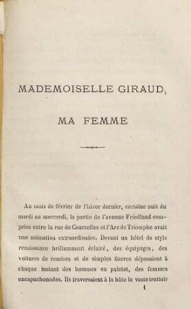 Mademoiselle Giraud, ma femme
