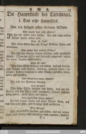 I. Das erste Haupstück.