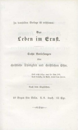 Im selben Verlage ist erchienen