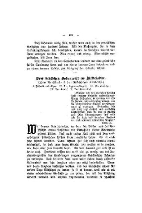 Vom deutschen Bodenrecht im Mittelalter