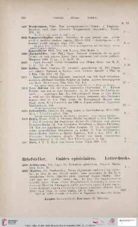 Briefsteller (Nr. 5902 - 5951)