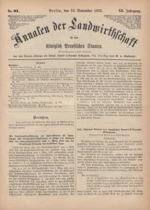 No. 91. Berlin, den 13. November 1872. XII. Jahrgang.