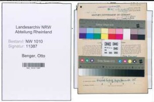 Entnazifizierung Otto Benger , geb. 10.02.1886 (Landwirt)