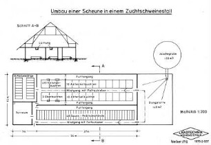 Umbau einer Scheune in einen Zuchtschweinestall