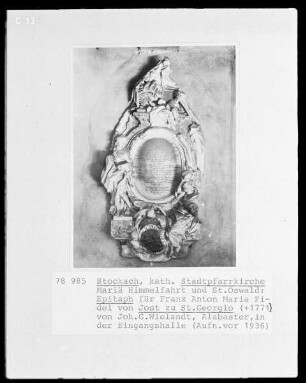 Epitaph für Franz Anton Maria Fidel
