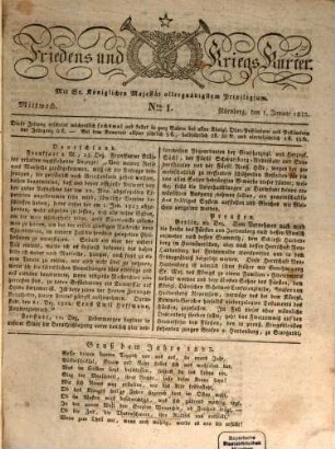 Der Friedens- u. Kriegs-Kurier : mit Sr. Königlichen Majestät allergnädigstem Privilegium. 1823 = Jg. [149]