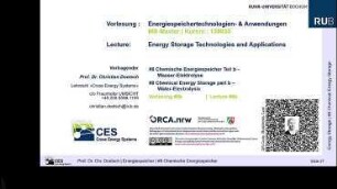 Energiespeichertechnologien- & Anwendungen: 8 b. Chemische Energiespeicher - Wasser-Elektrolyse