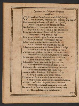 Psalmus 22. Carmine Elegiaco redditus