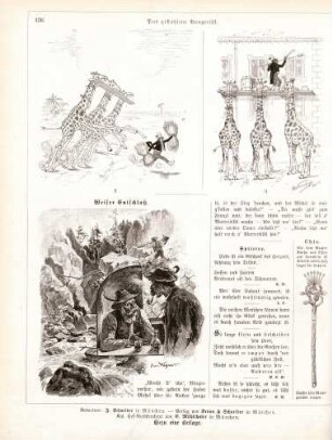 "Das gestohlene Baugerüst. (Aus Ostafrika)" "Weiser Entschluß"