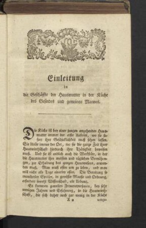 Einleitung in die Geschäffte des Hausmutter in der Küche des Gesindes und gemeinen Mannes.