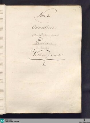 Feodora. Excerpts - Don Mus.Ms.S.B.3 Nr.3 : orch; KWV 1105
