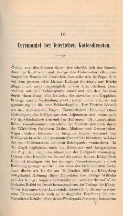 Ceremoniel bei feierlichen Gottesdiensten