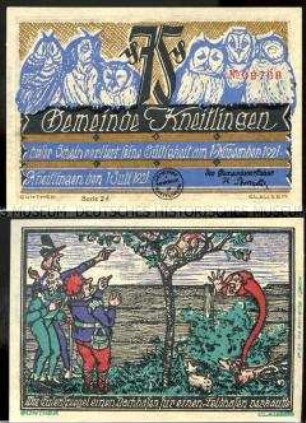 Kneitlingen 75 Pfennig, Notgeldserie