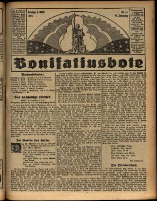 Erste Ausgabe vom Sonntag, den 05. April 1931.