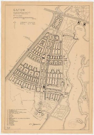 Neugestaltung Berlin-Gatow: Grundplan Nordabschnitt 1:10000