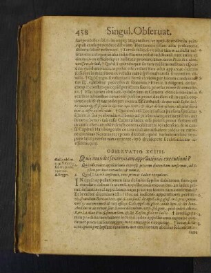 Observatio XCIIII. Quis mandet sententiam appellationis executioni?