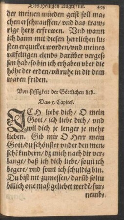 Von süssigkeit der Göttlichen lieb. Das x. Capitel.