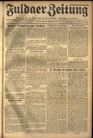 Ausgabe vom Donnerstag, den 19. Februar 1925.