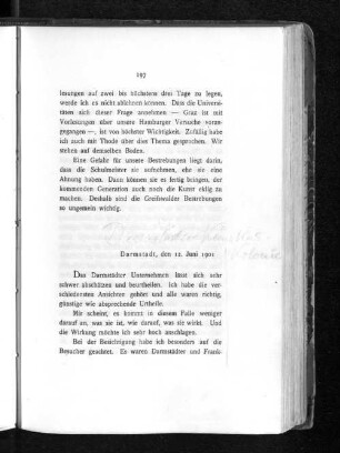 Darmstadt, den 12. Juni 1901