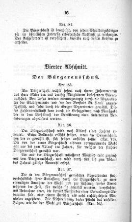 Vieter Abschnitt. Der Bürgerausschuß.