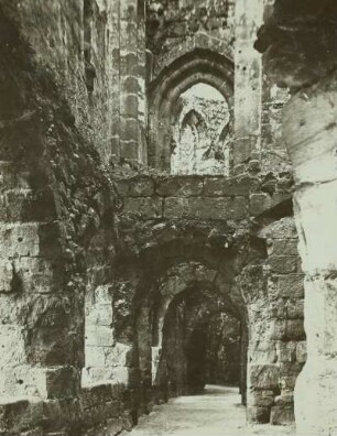 Oybin, Burgberg. Ruine der Klosterkirche, Kreuzgang