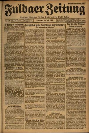 Ausgabe vom Dienstag, den 10. Juli 1923.