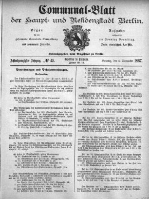 1887,45: No. 45, 6. November 1887