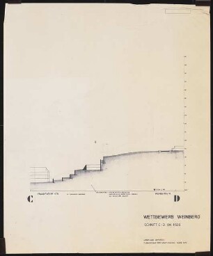 Siedlung Weinberg, Kassel: Schnitt C-D 1:500