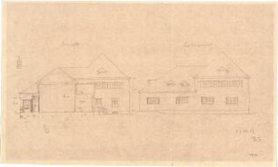 Fischer, Theodor; Bad Tölz (Bayern); Gewerbehalle - Ansicht, Schnitt
