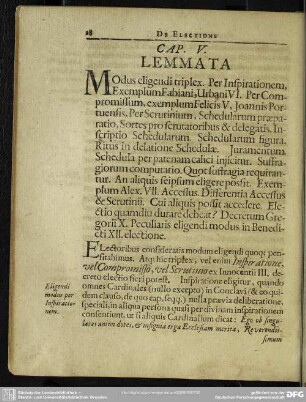 Cap. V. Lemmata