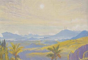 Blick vom Tjibodas auf West-Java