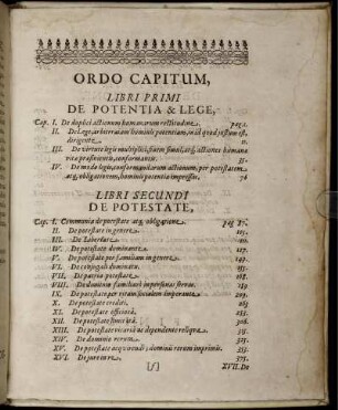 Ordo Capitum (Lib. I. - III.)