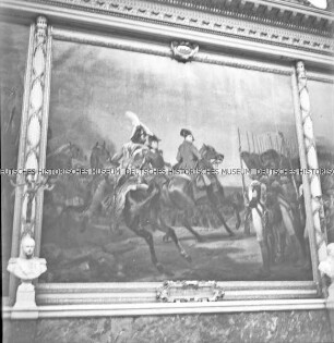 Gemälde (Napoleon in einer Schlacht) in der Schlachtengalerie in Schloss Versailles