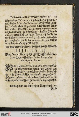Titulus III
