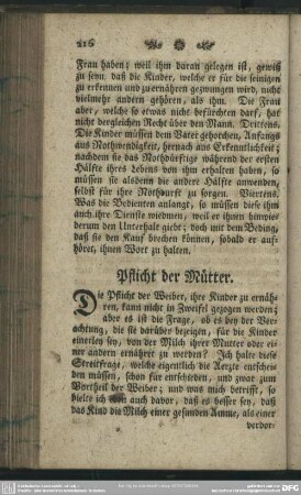 Pflicht der Mütter