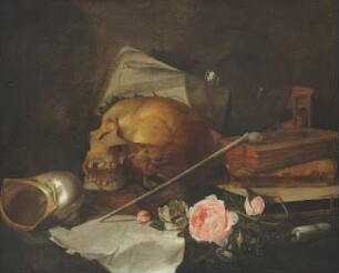 Stillleben mit Totenkopf