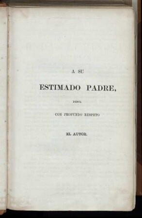 A Su Estimado Padre