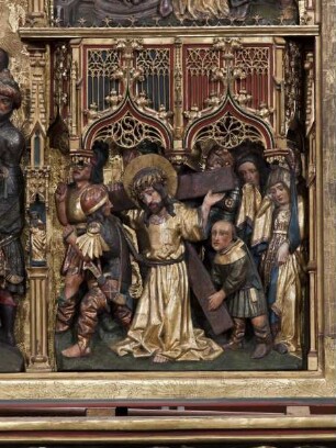 Hochaltar des Frankfurter Doms — Passion Christi in fünf Szenen — Kreuztragung