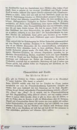 Chaoserlebnis und Antike