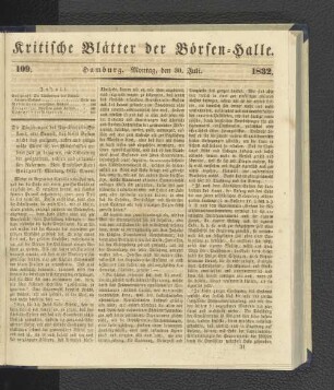 109. 30. Juli 1832