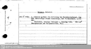 Meisner, Heinrich