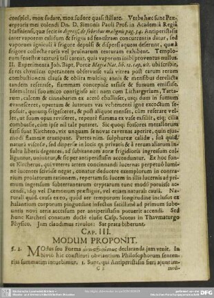 Cap. III. Modum Proponit