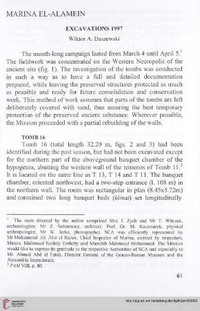 9: Marina el-Alamein : excavations 1997