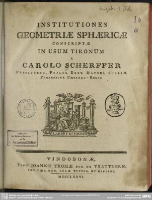 Institutiones Geometricae Sphaericae : Conscriptae In Usum Tironum