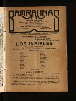 Los infieles : drama en tres actos