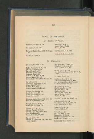 8. Index of Speakers.