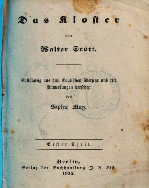 Das Kloster, 1