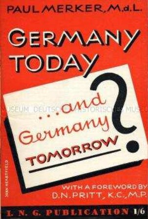 Exilschrift zur aktuellen Lage und den Perspektiven Deuschlands, mit einem Appell des Nationalkomitees "Freies Deutschland" (englisch)