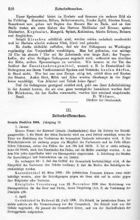 516-517, Scuola Positiva 1909. Jahrgang 19.