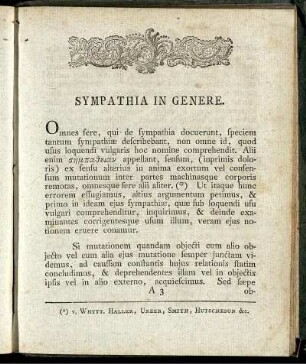 Sympathia In Genere.